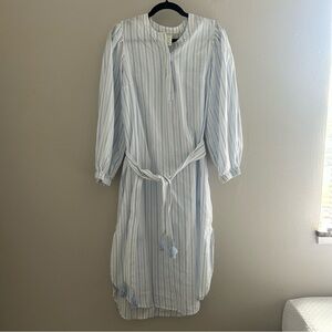 Blue and White Cotton Dress, Size S